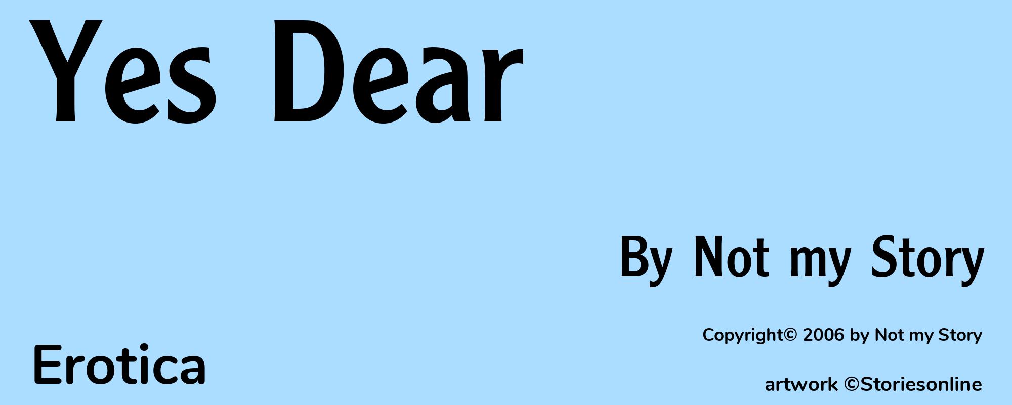 Yes Dear - Cover