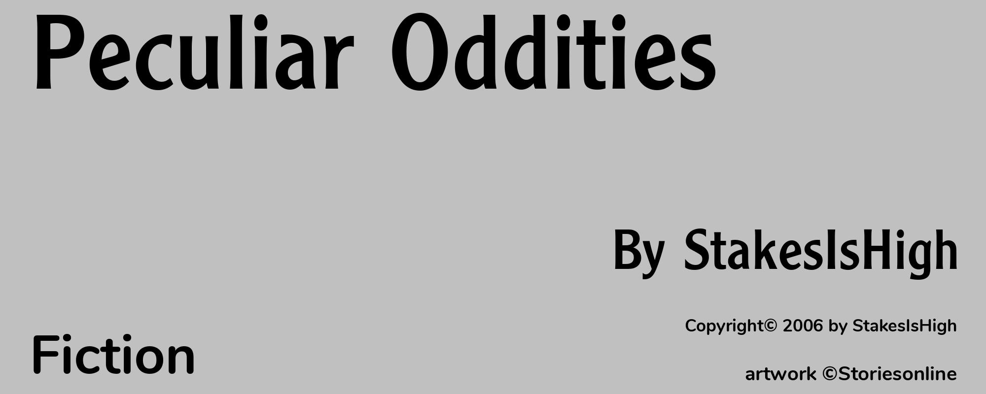 Peculiar Oddities - Cover