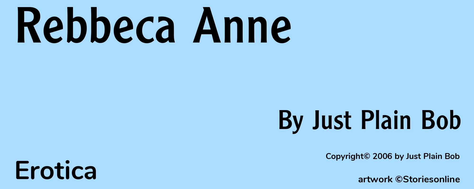 Rebbeca Anne - Cover