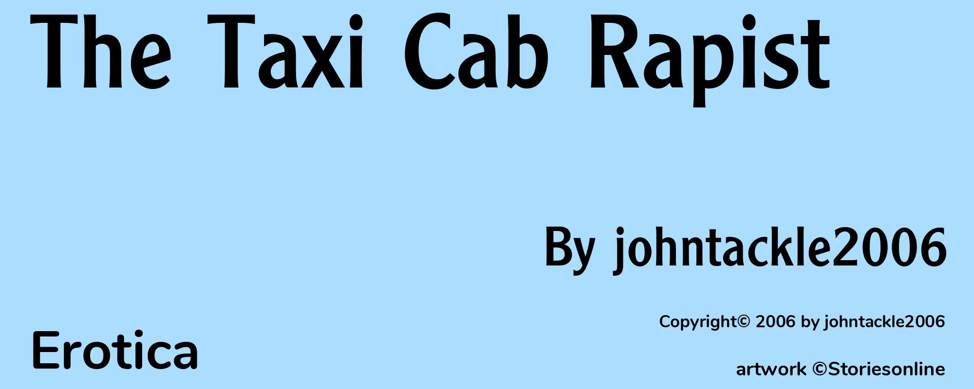 The Taxi Cab Rapist - Cover