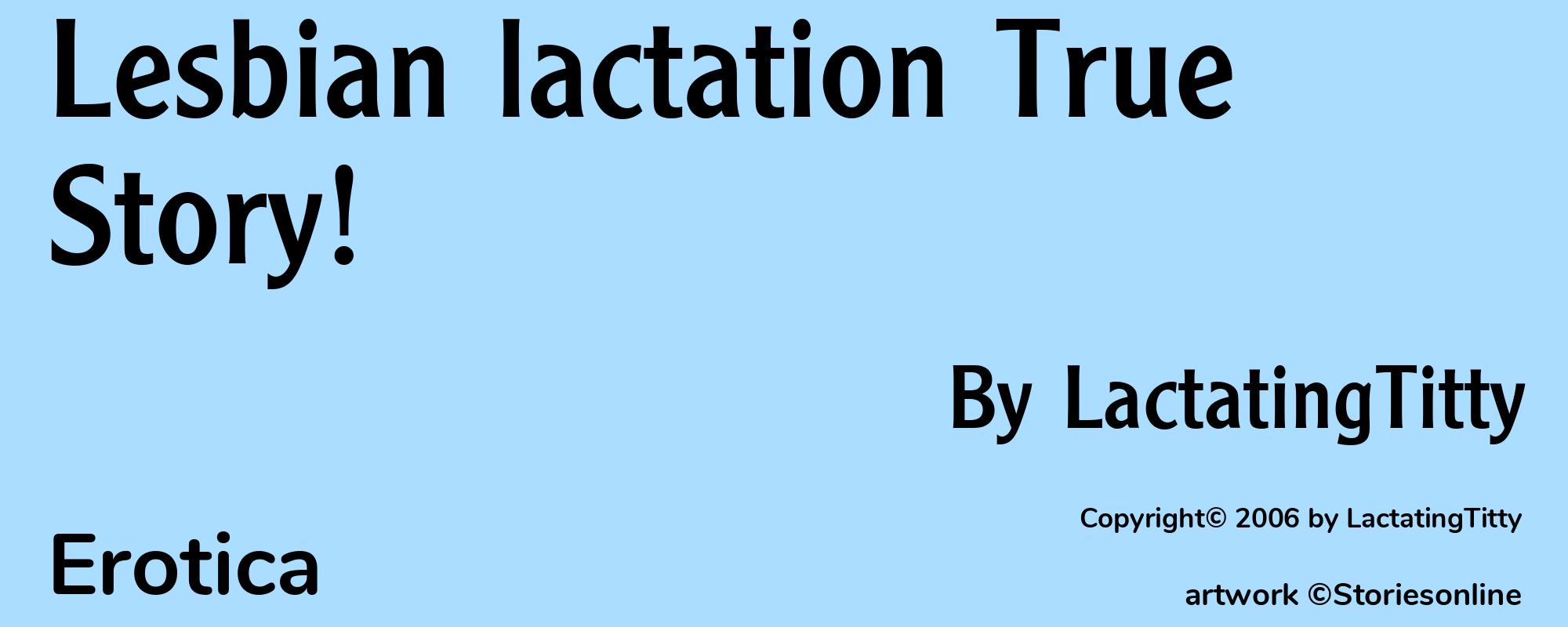 Lesbian lactation True Story! - Cover