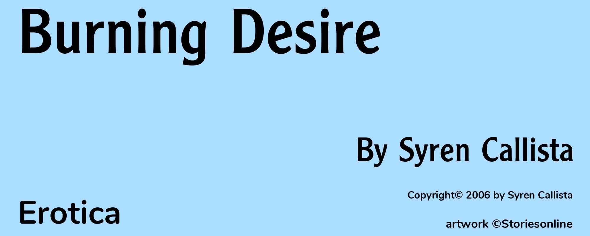 Burning Desire - Cover