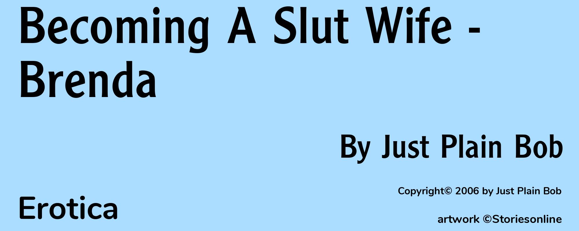 Becoming A Slut Wife - Brenda - Cover