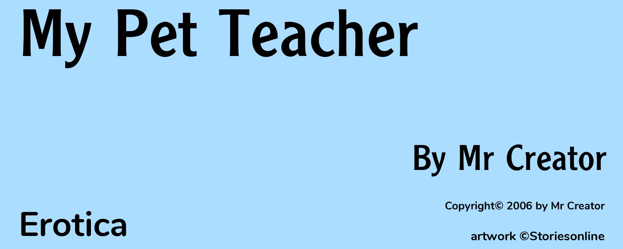 My Pet Teacher - Cover