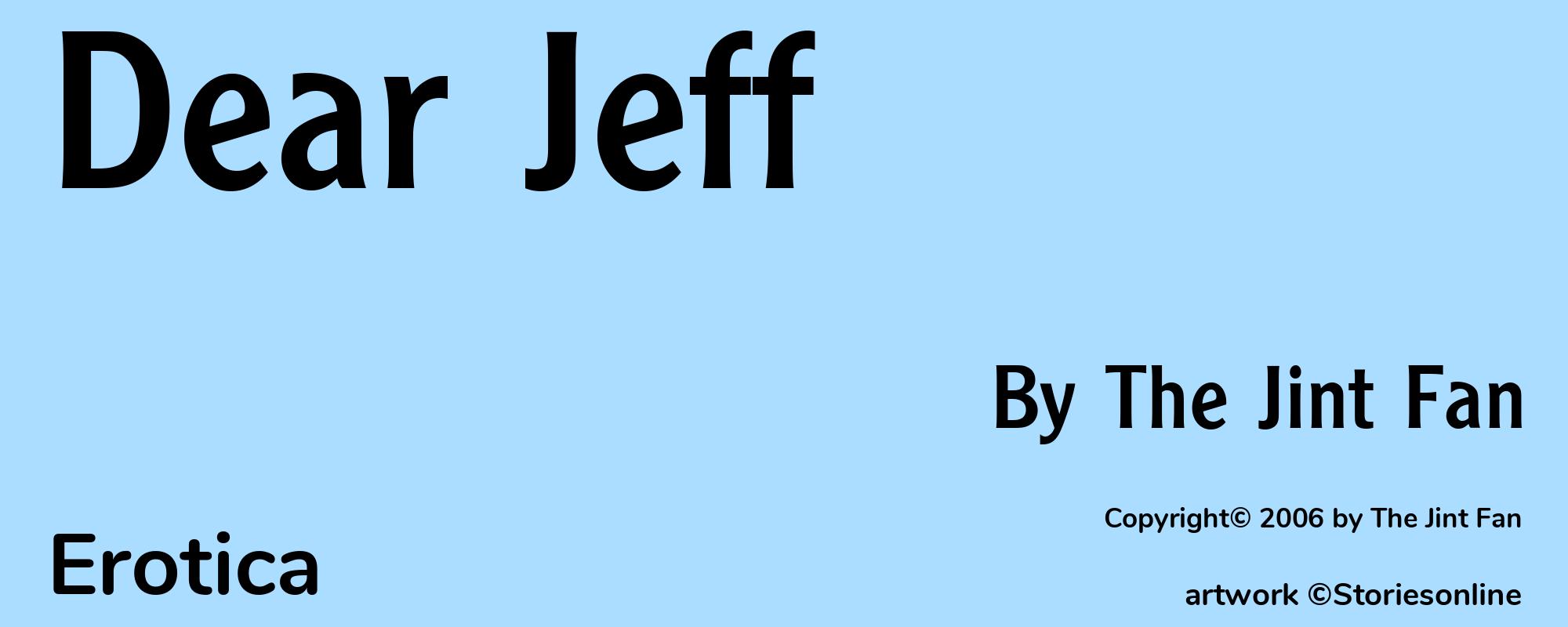 Dear Jeff - Cover