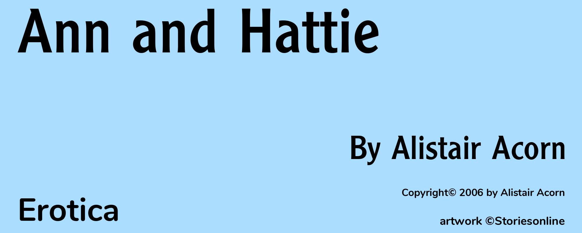 Ann and Hattie - Cover