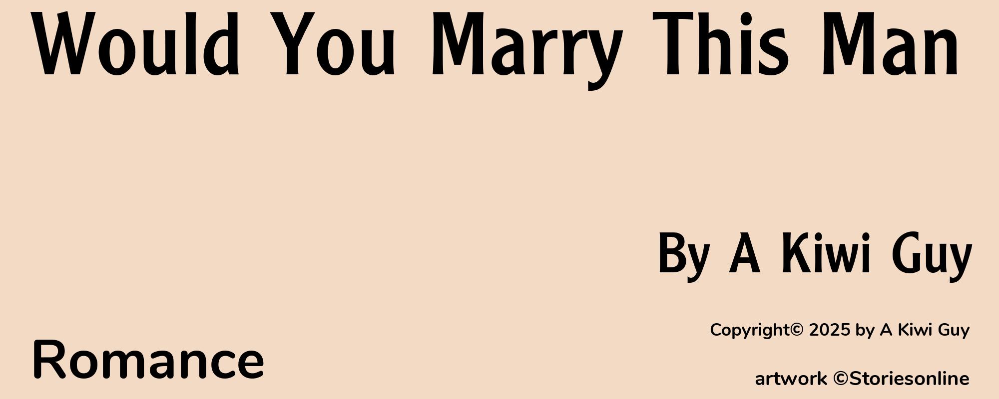 Would You Marry This Man - Cover