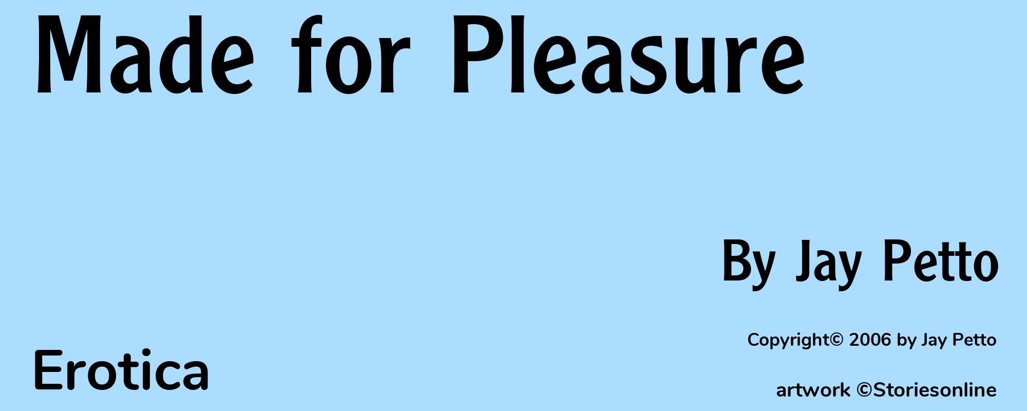 Made for Pleasure - Cover