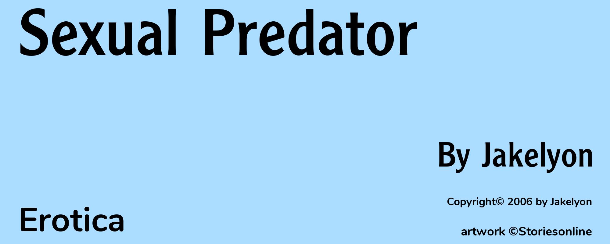 Sexual Predator - Cover