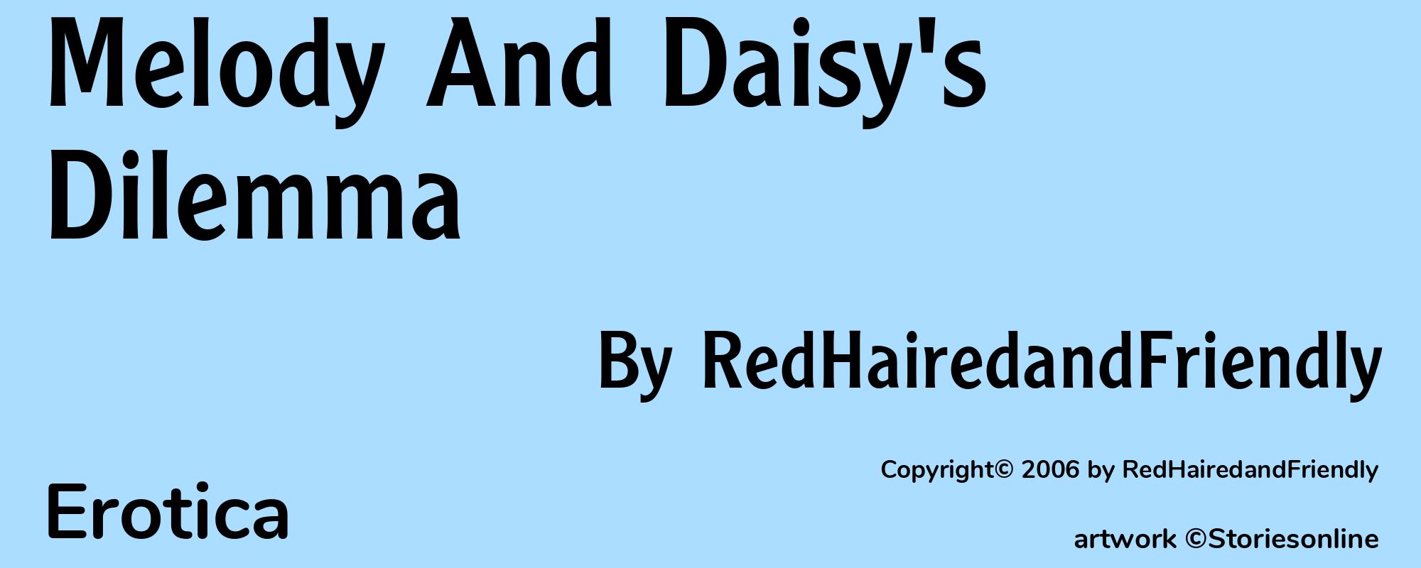 Melody And Daisy's Dilemma - Cover