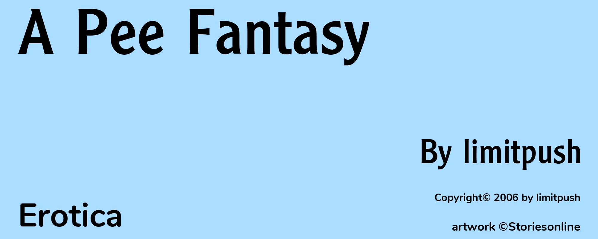 A Pee Fantasy - Cover
