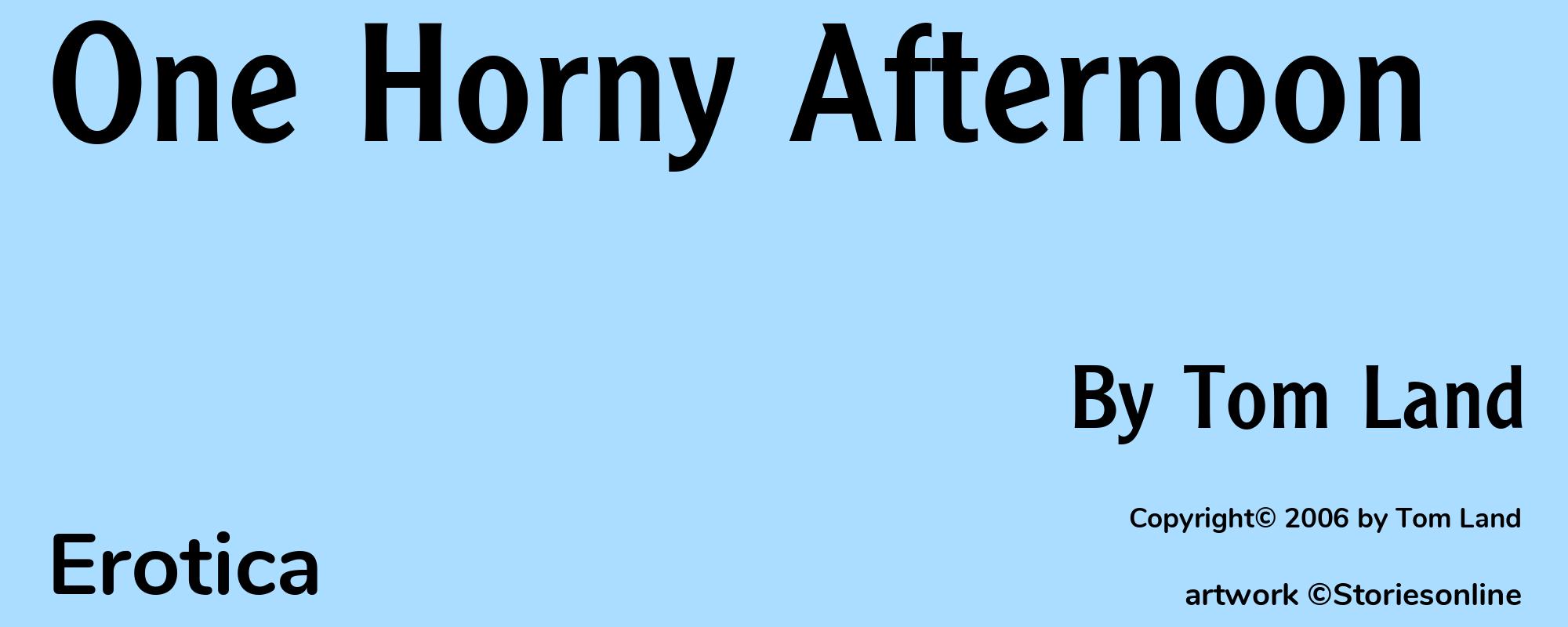 One Horny Afternoon - Cover