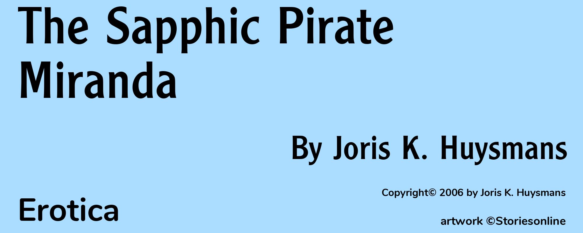 The Sapphic Pirate Miranda - Cover