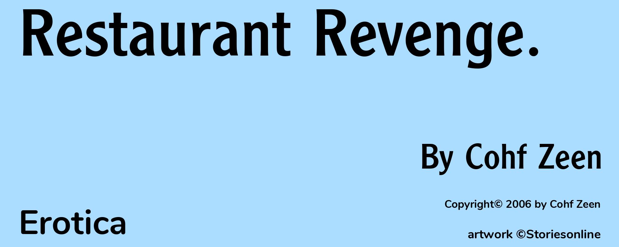 Restaurant Revenge. - Cover