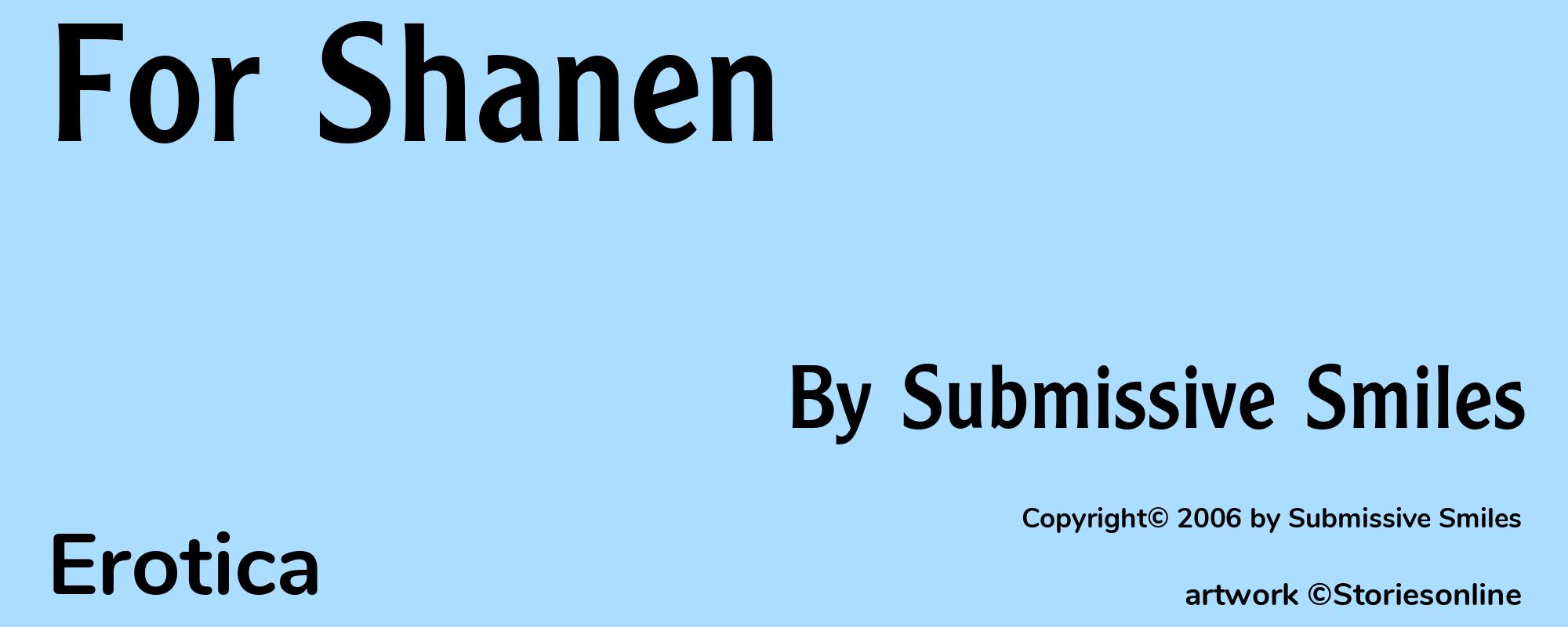For Shanen - Cover