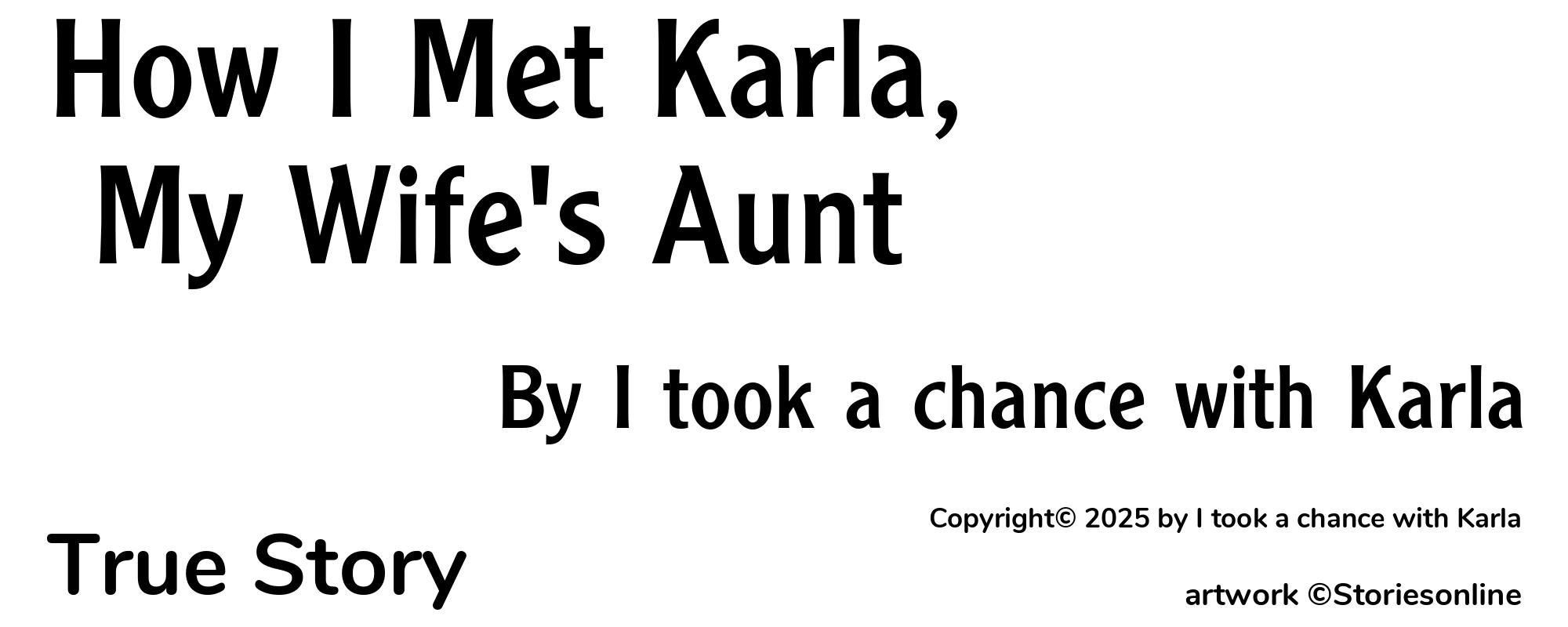 How I Met Karla, My Wife's Aunt - Cover