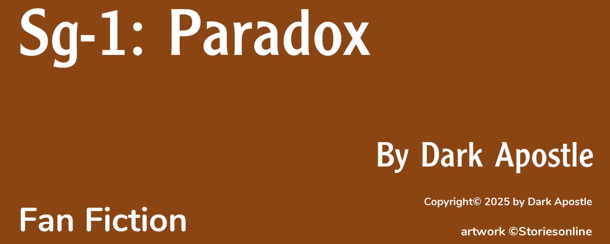 Sg-1: Paradox - Cover