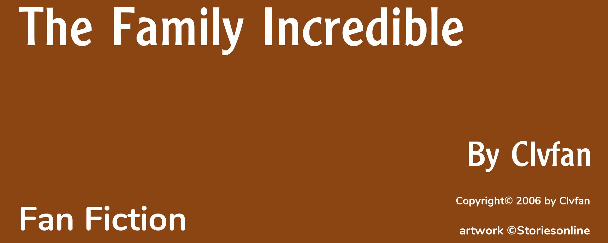 The Family Incredible - Cover