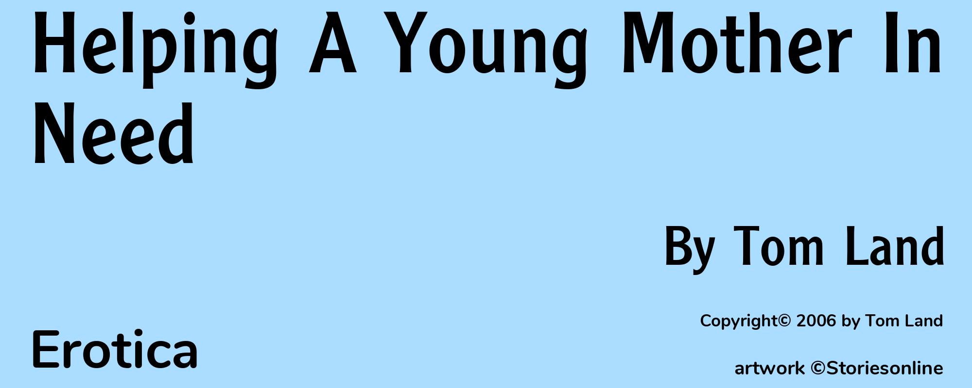 Helping A Young Mother In Need - Cover