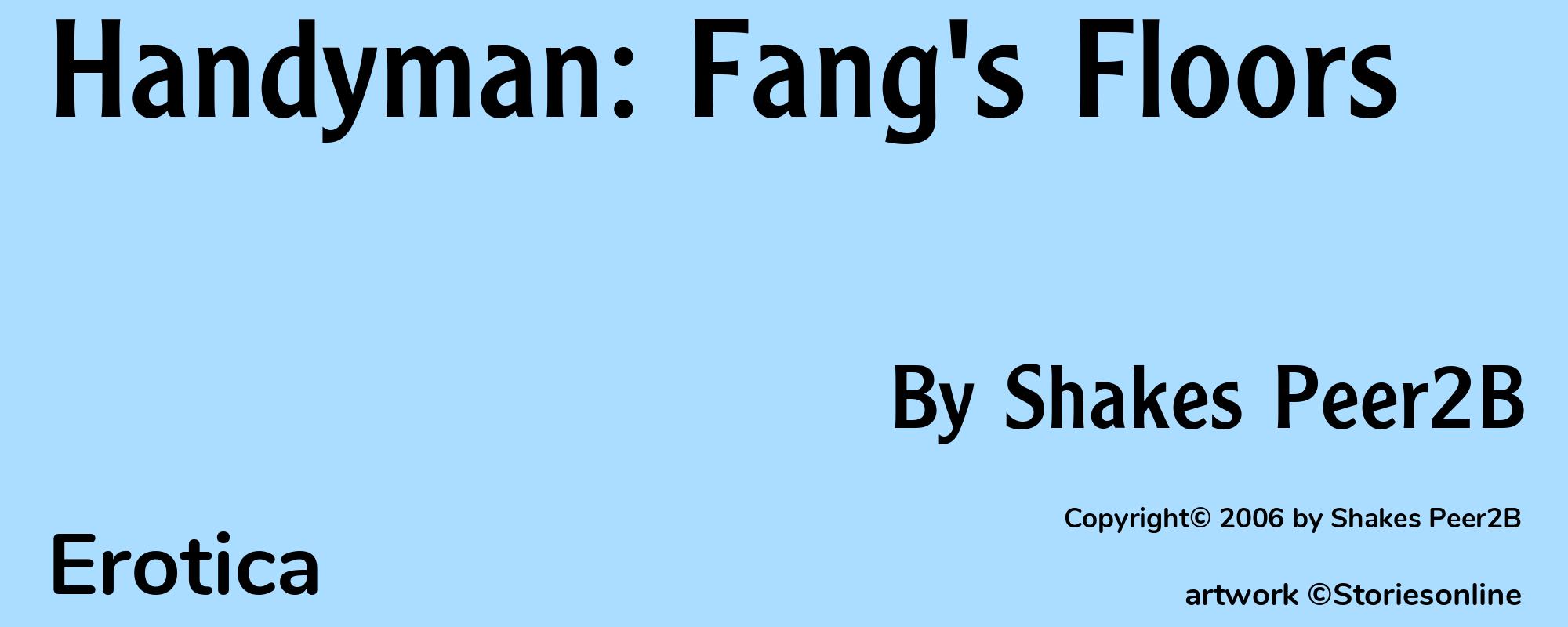 Handyman: Fang's Floors - Cover