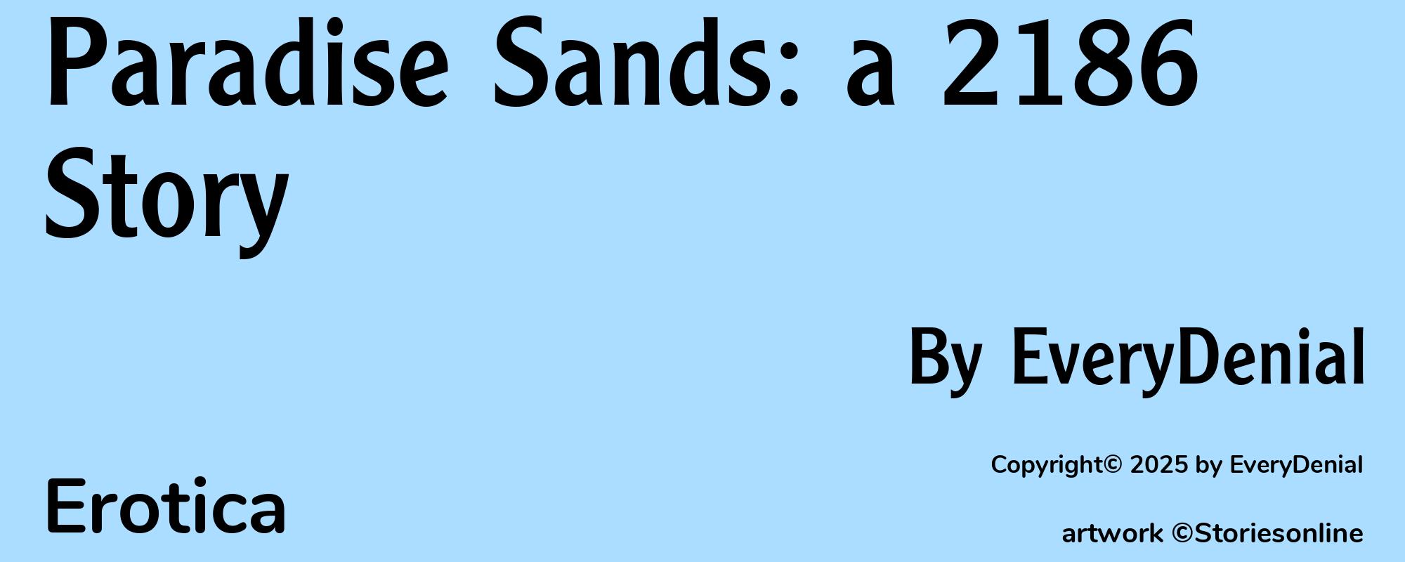 Paradise Sands: a 2186 Story - Cover