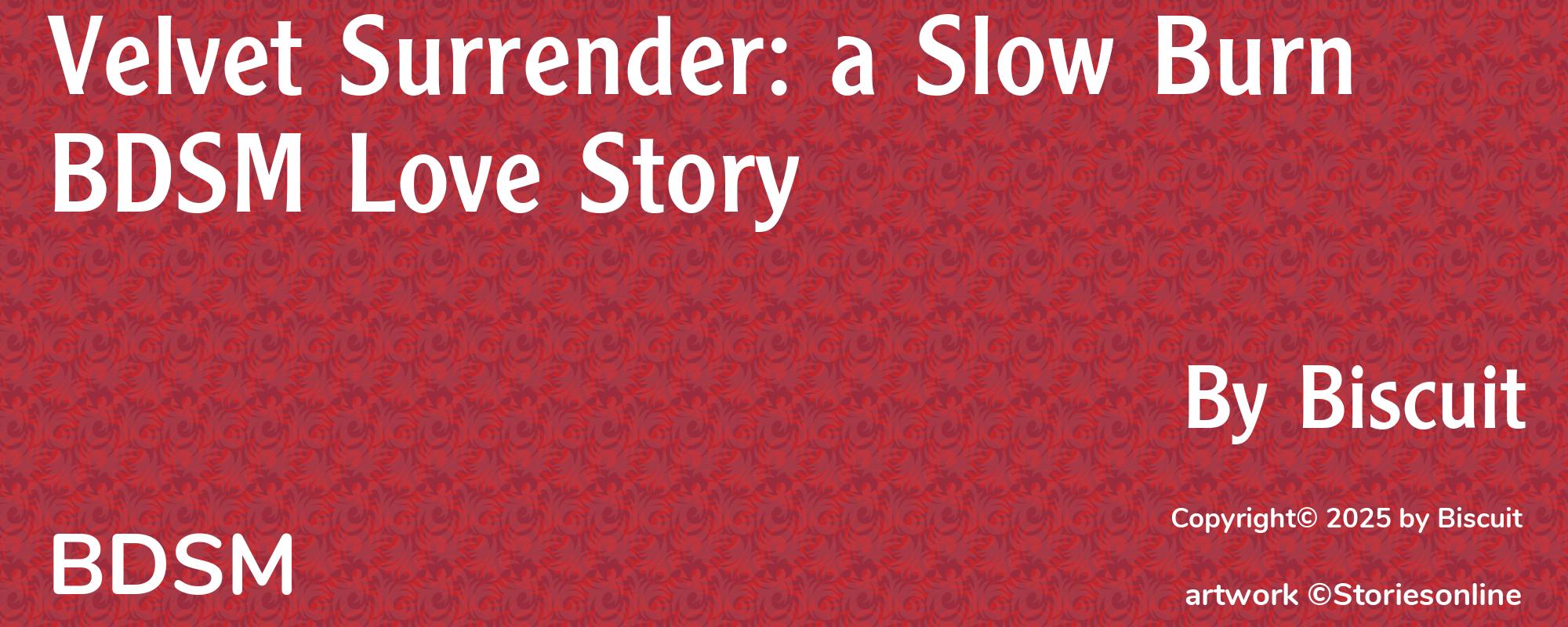 Velvet Surrender: a Slow Burn BDSM Love Story - Cover