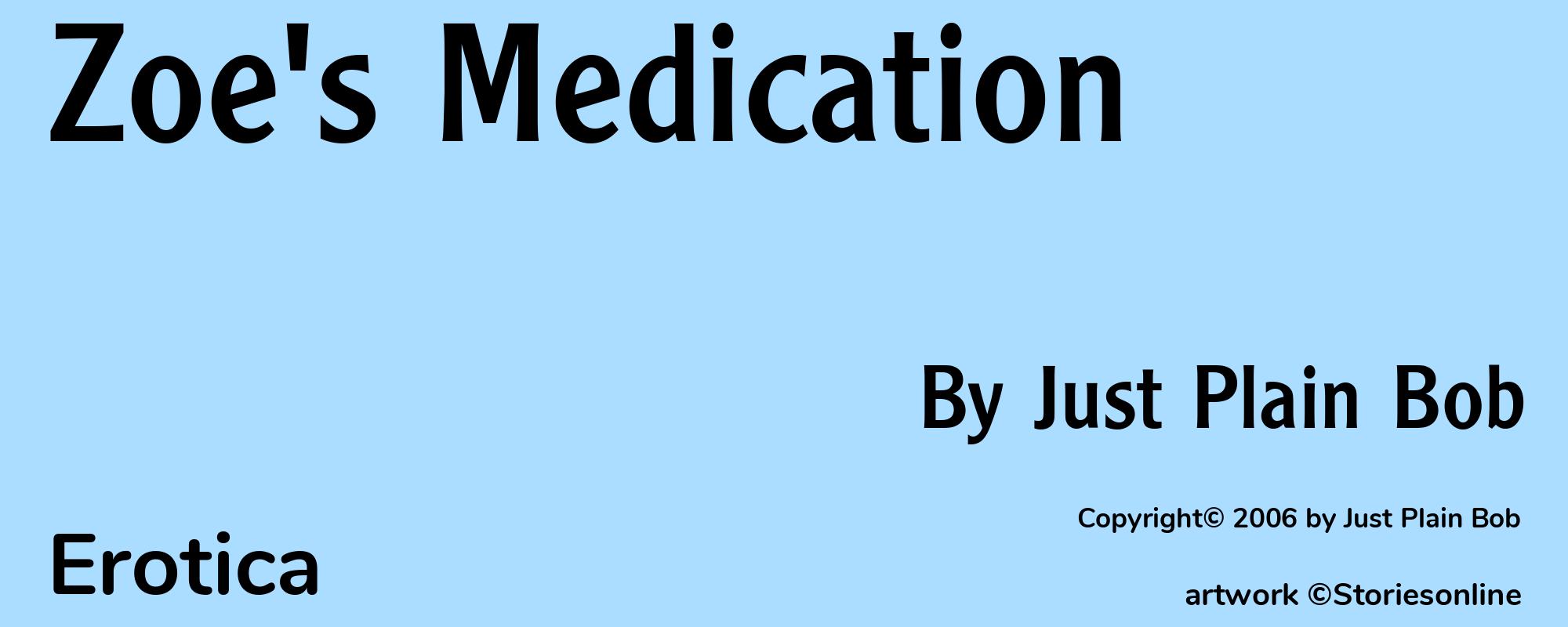 Zoe's Medication - Cover