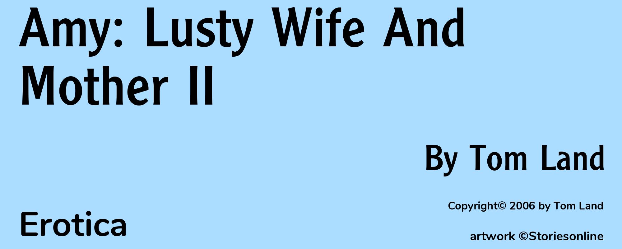 Amy: Lusty Wife And Mother II - Cover