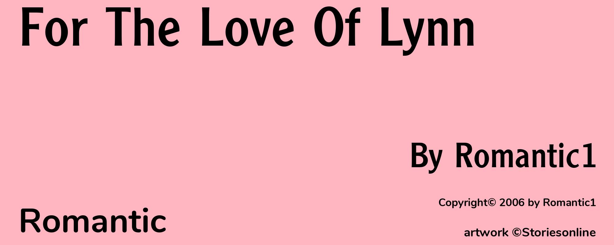 For The Love Of Lynn - Cover