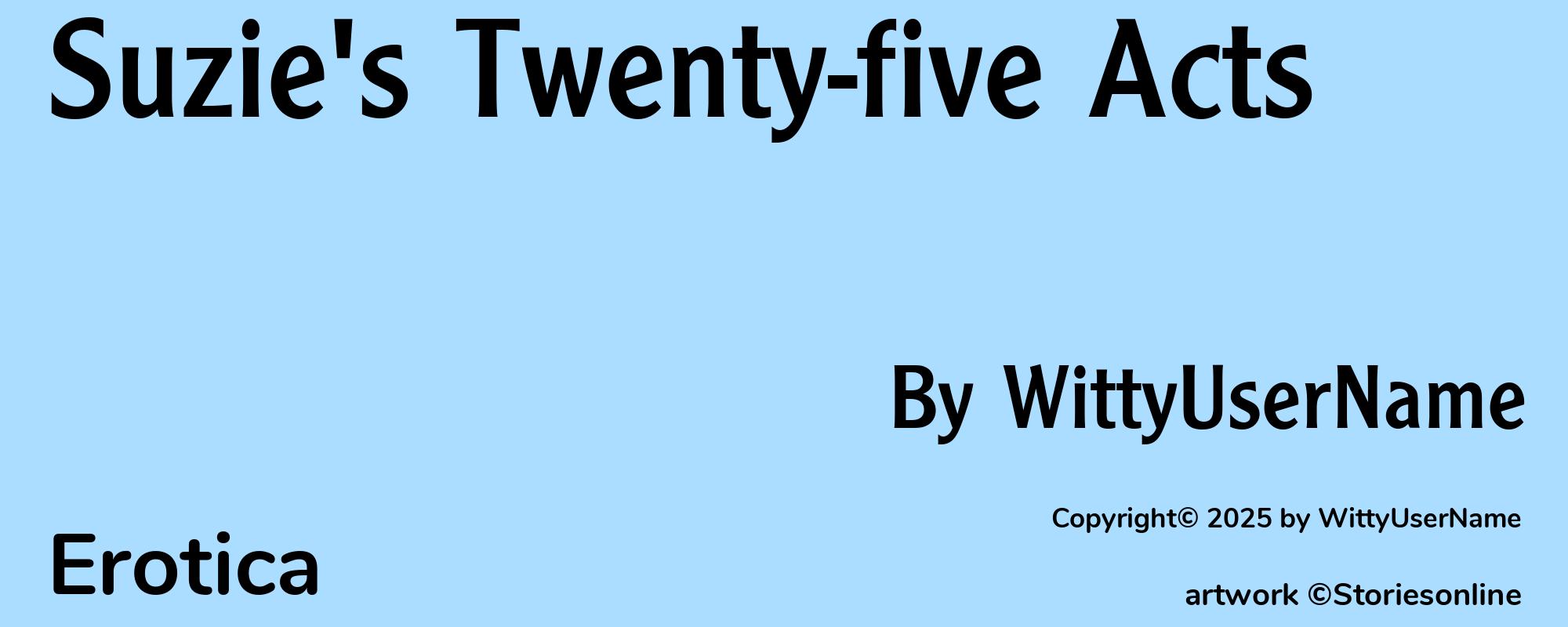 Suzie's Twenty-five Acts - Cover