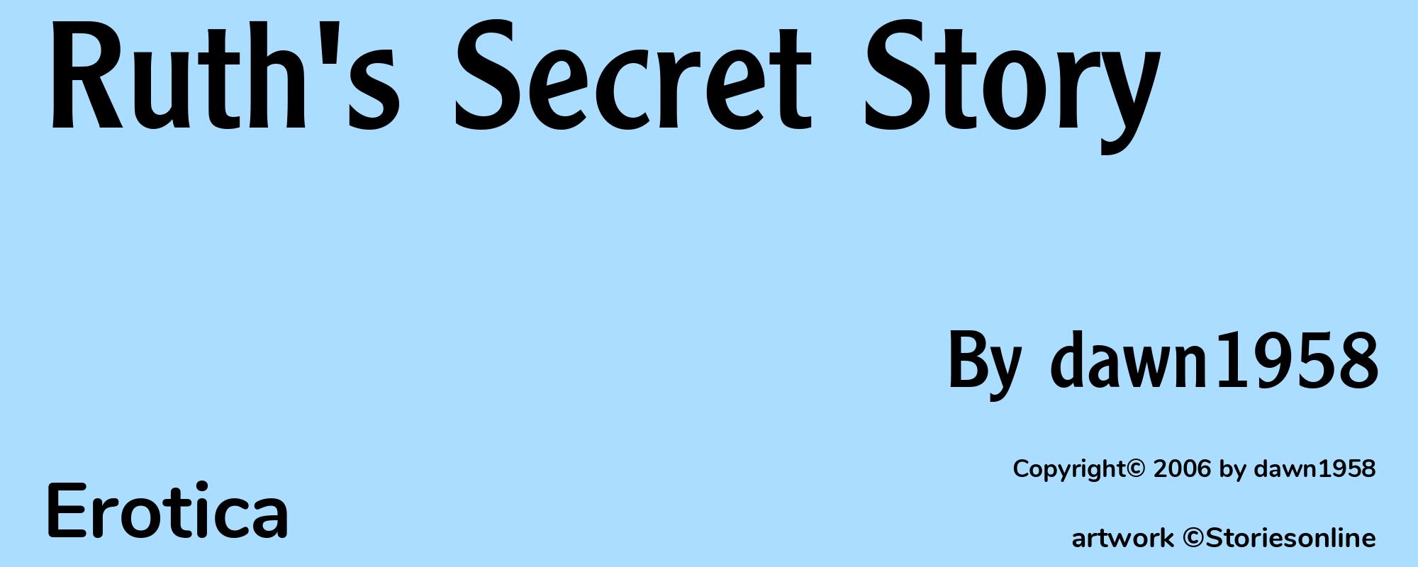 Ruth's Secret Story - Cover
