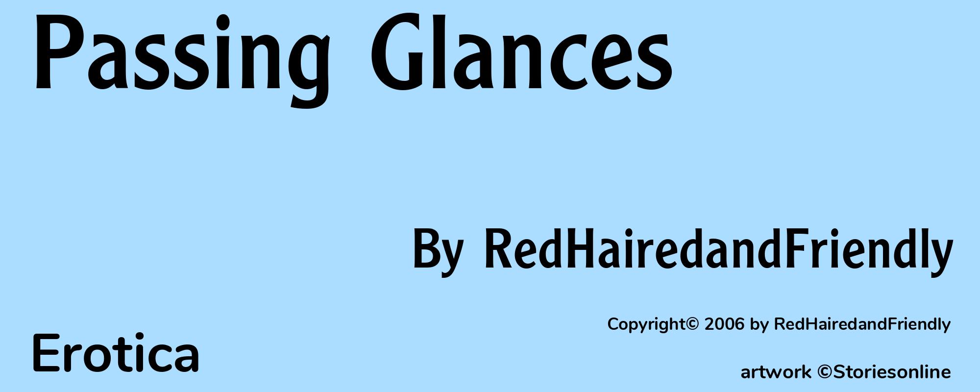 Passing Glances - Cover