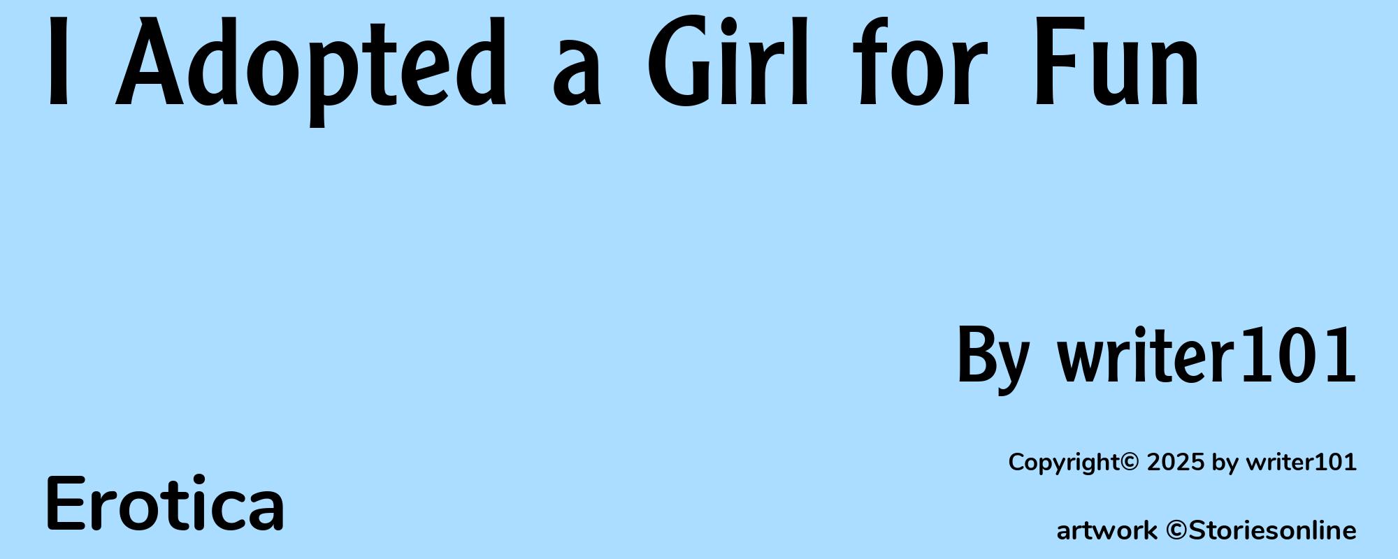 I Adopted a Girl for Fun - Cover