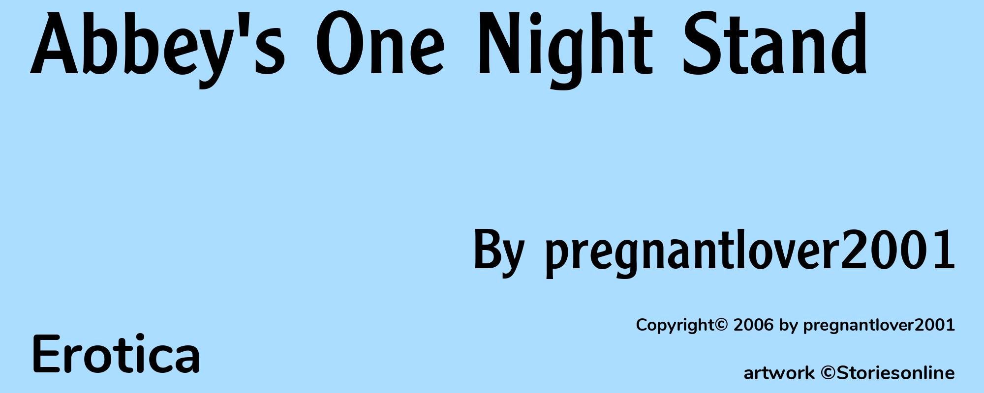 Abbey's One Night Stand - Cover