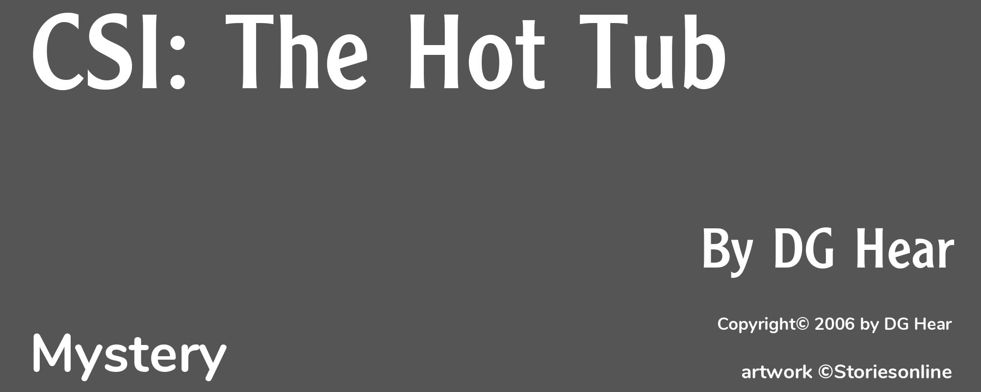 CSI: The Hot Tub - Cover