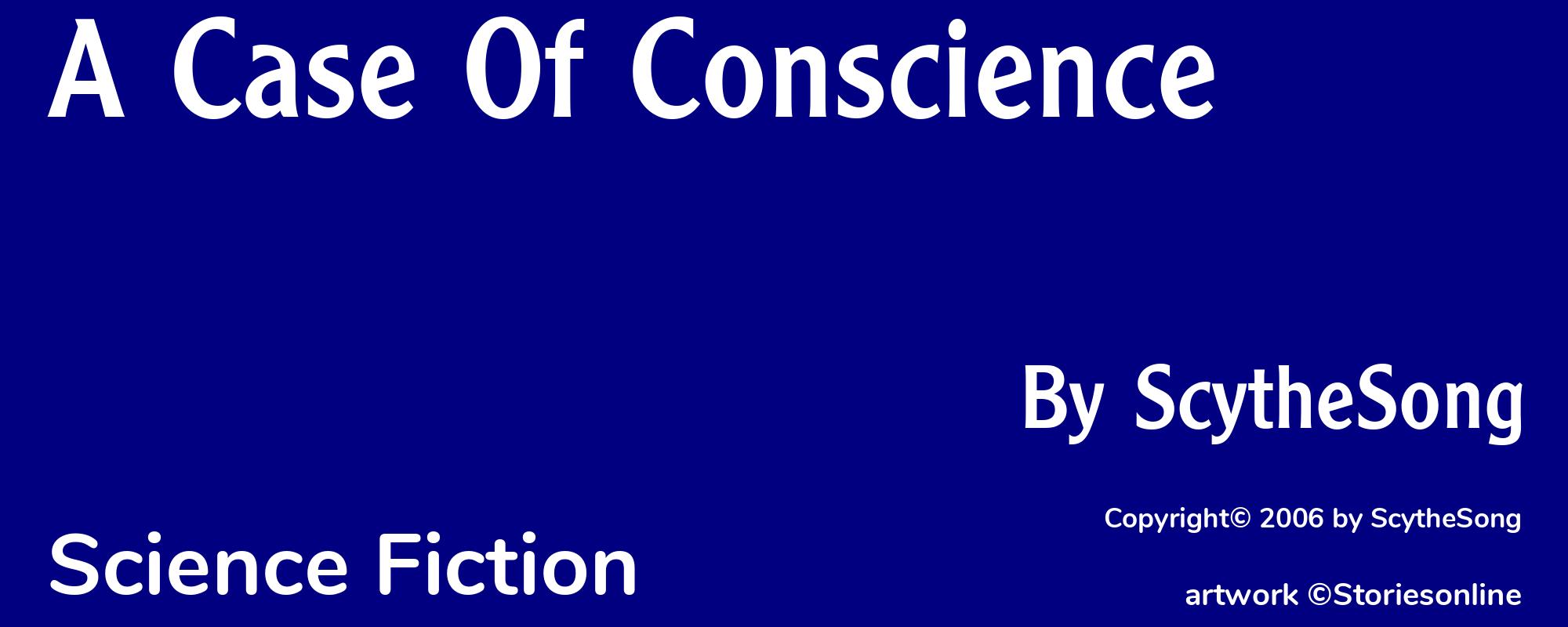 A Case Of Conscience - Cover