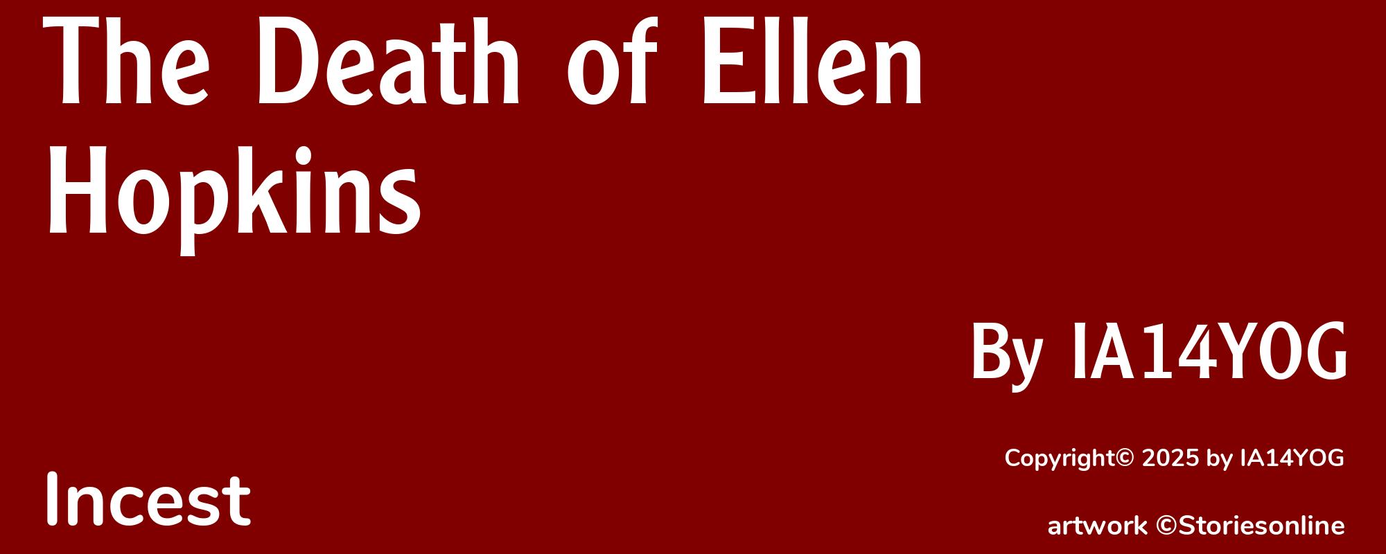 The Death of Ellen Hopkins - Cover