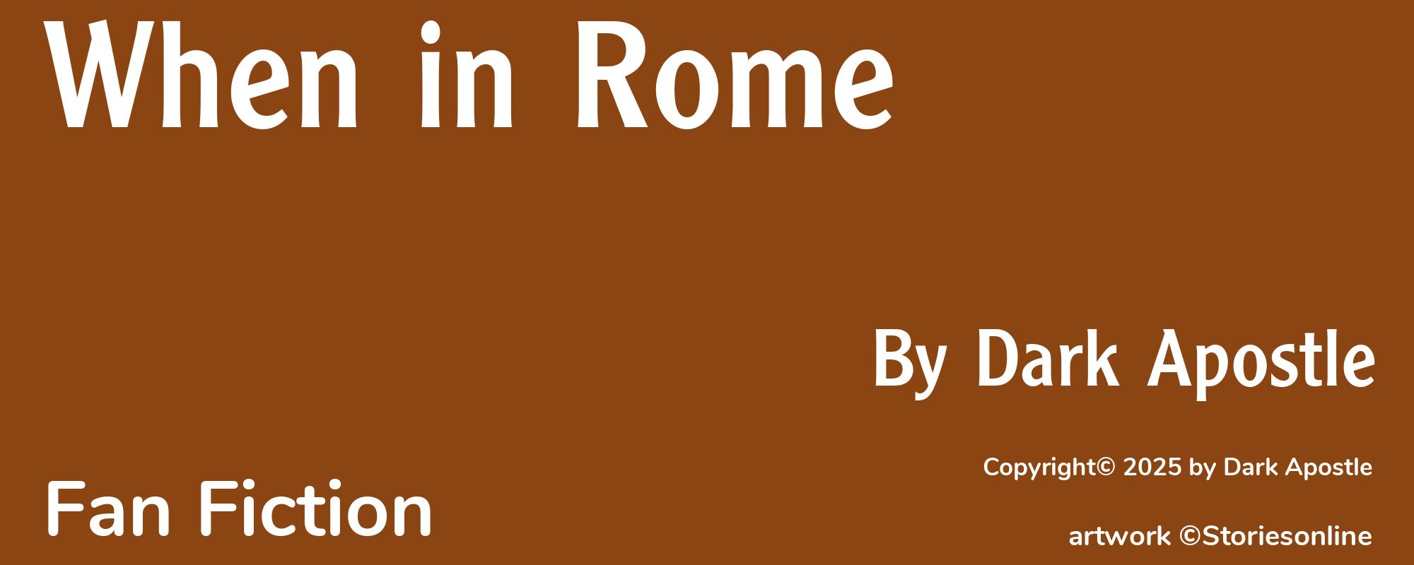 When in Rome - Cover