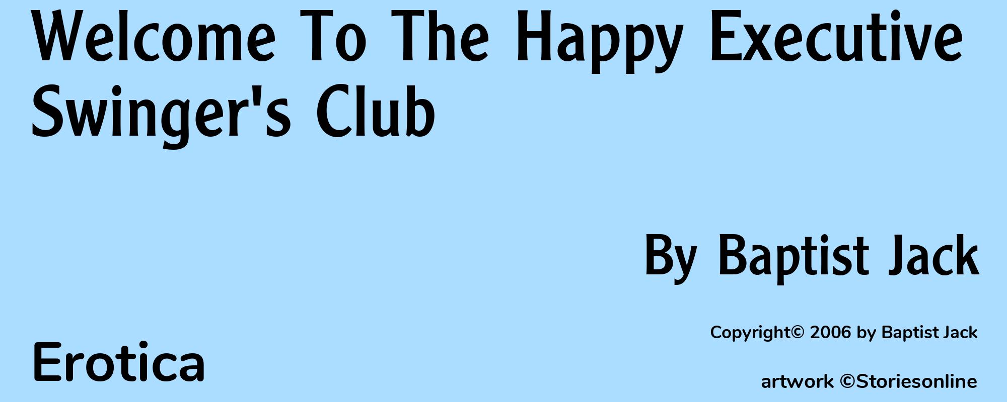 Welcome To The Happy Executive Swinger's Club - Cover