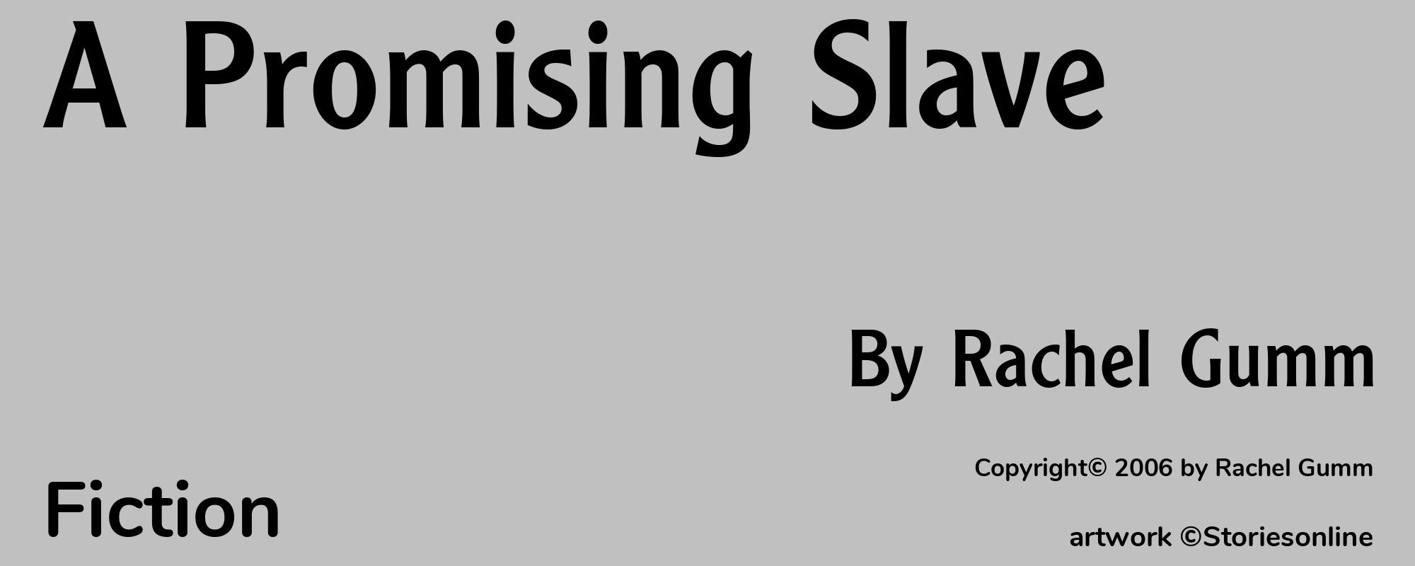 A Promising Slave - Cover