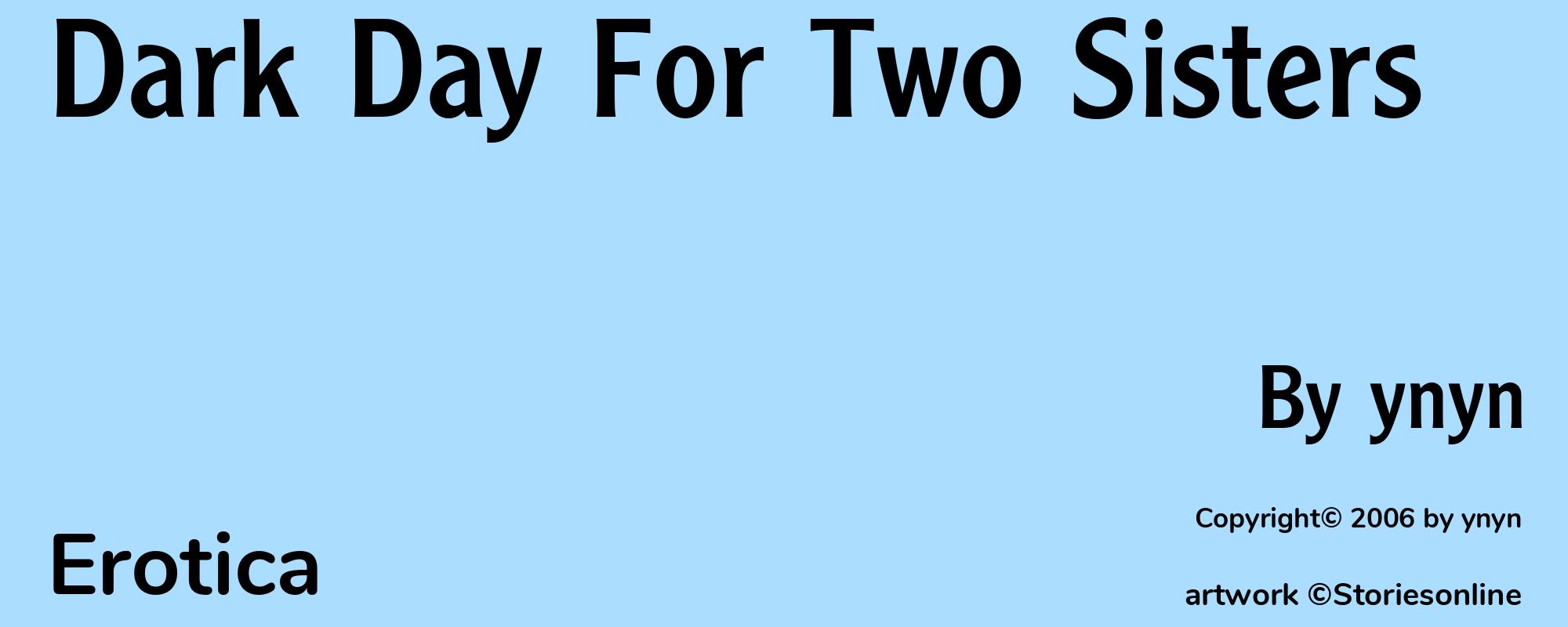Dark Day For Two Sisters - Cover