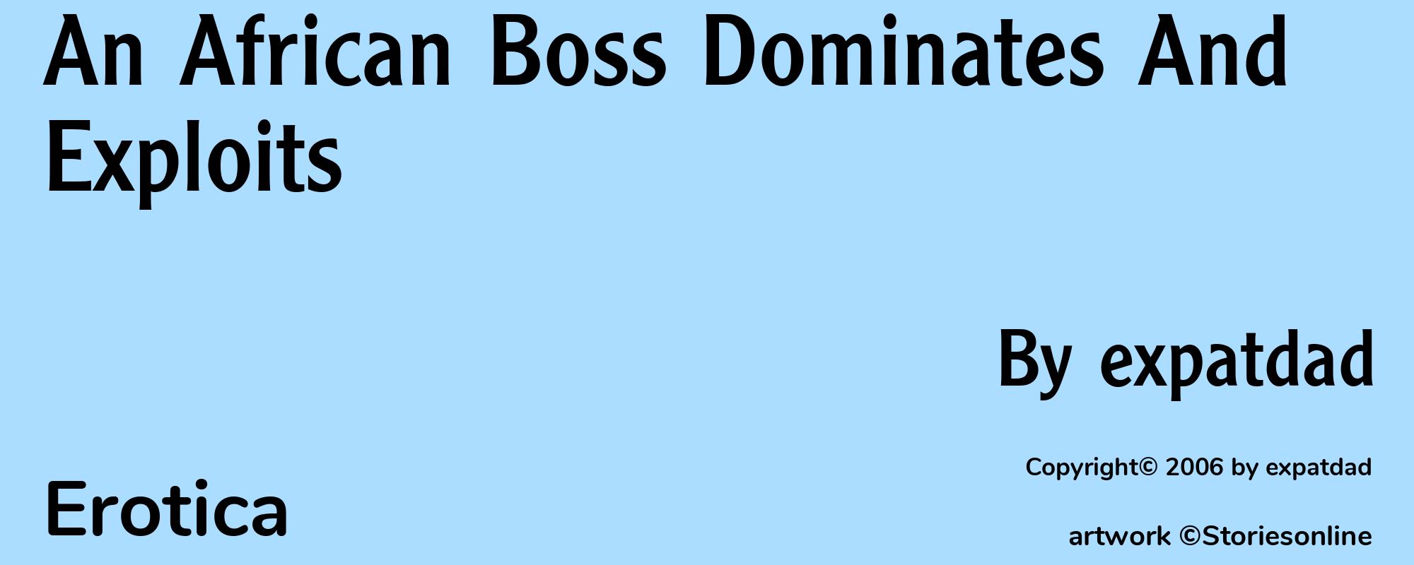 An African Boss Dominates And Exploits - Cover