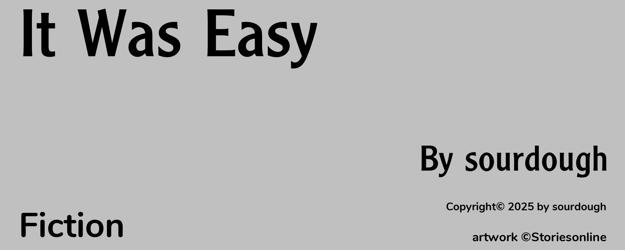 It Was Easy - Cover
