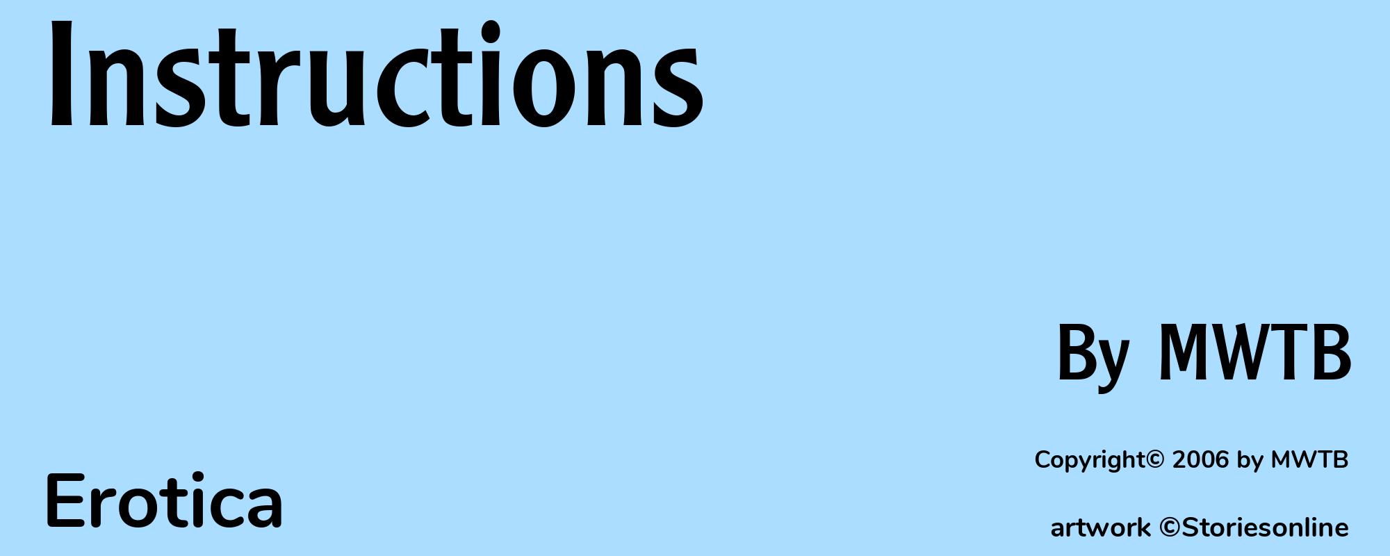 Instructions - Cover
