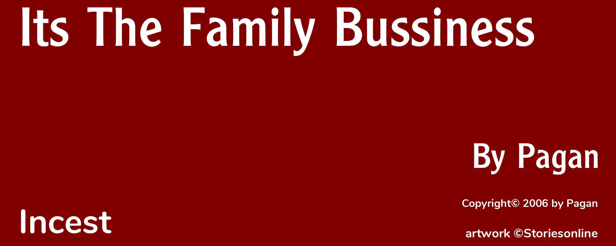 Its The Family Bussiness - Cover