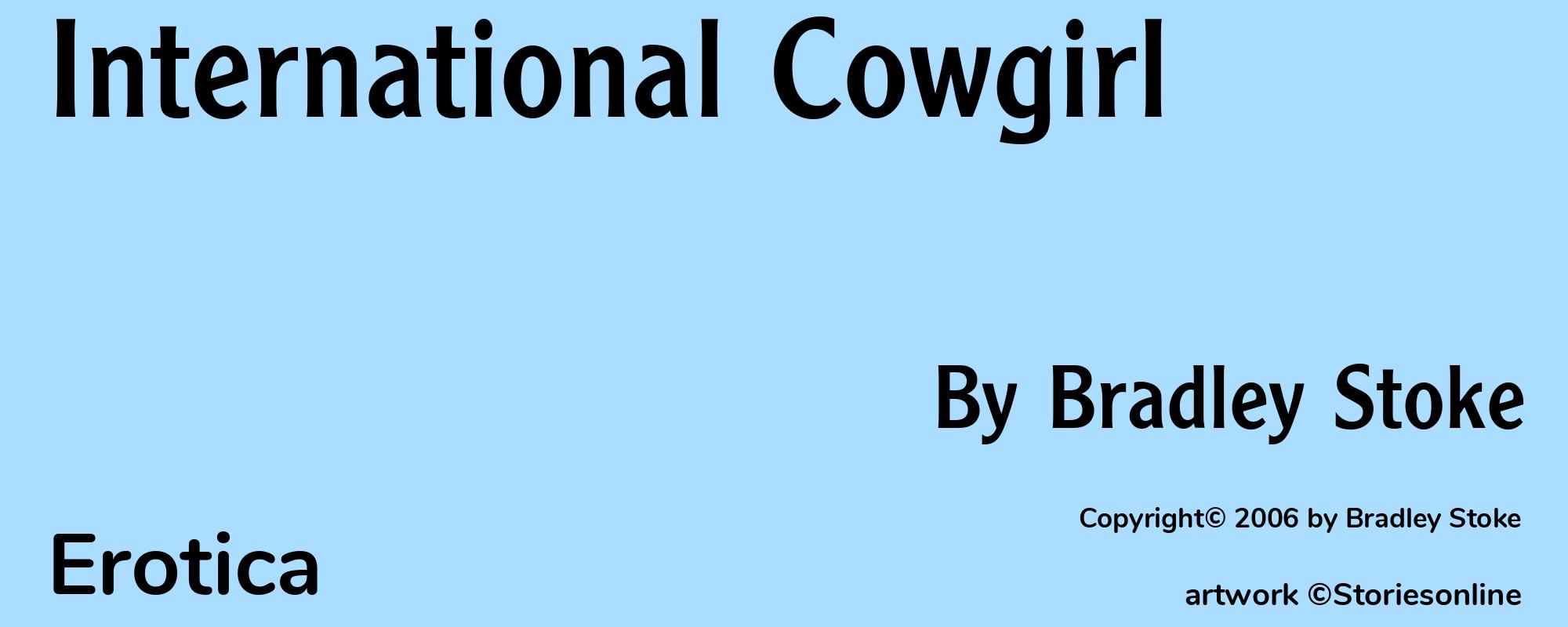 International Cowgirl - Cover