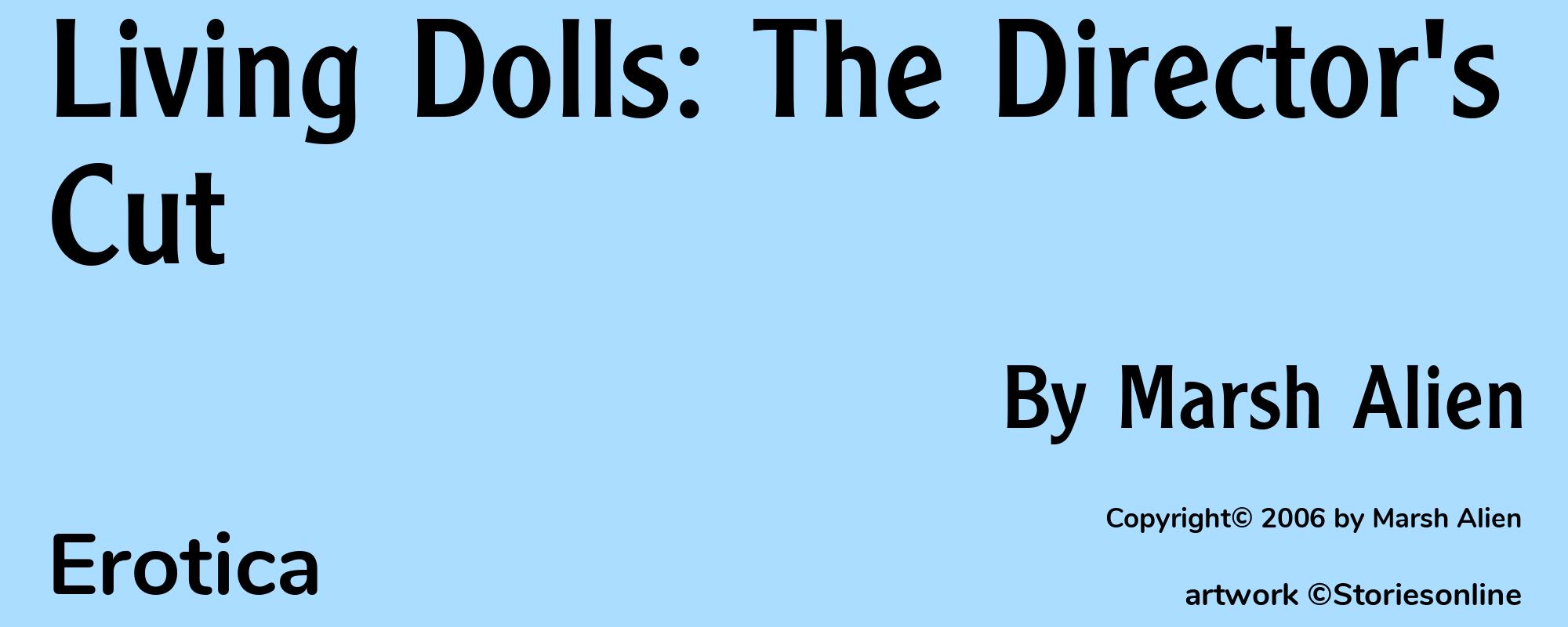 Living Dolls: The Director's Cut - Cover
