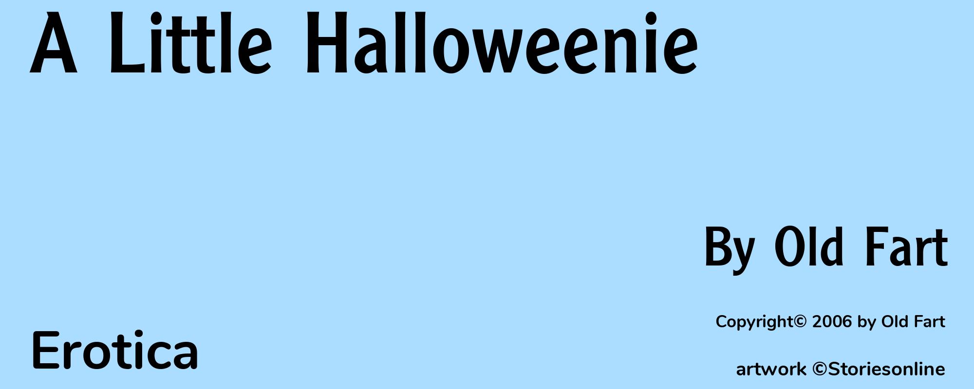 A Little Halloweenie - Cover