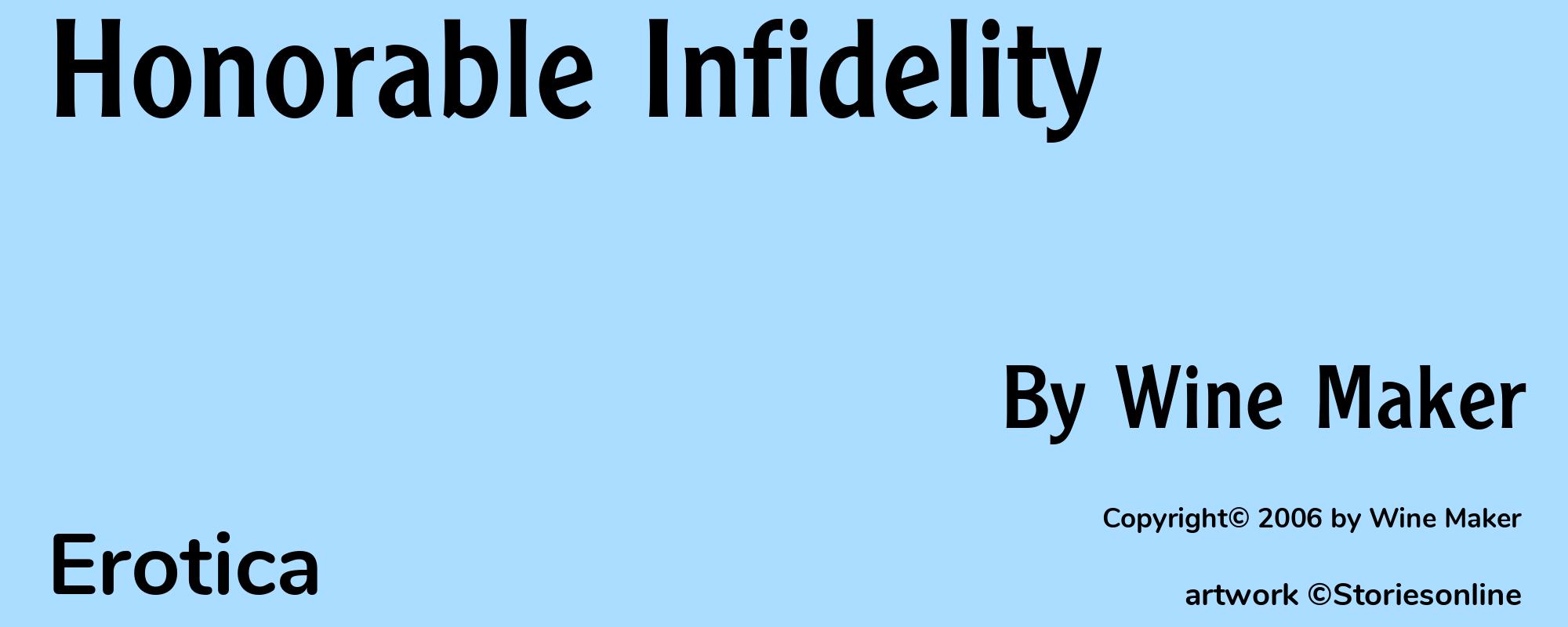 Honorable Infidelity - Cover