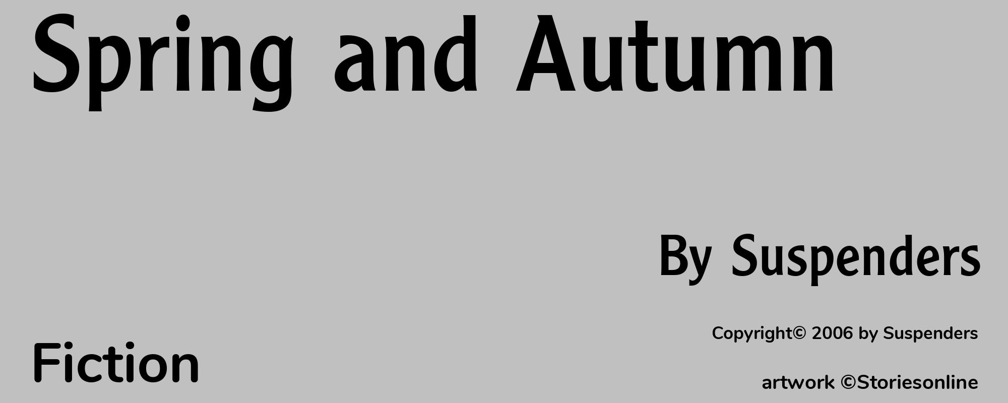 Spring and Autumn - Cover